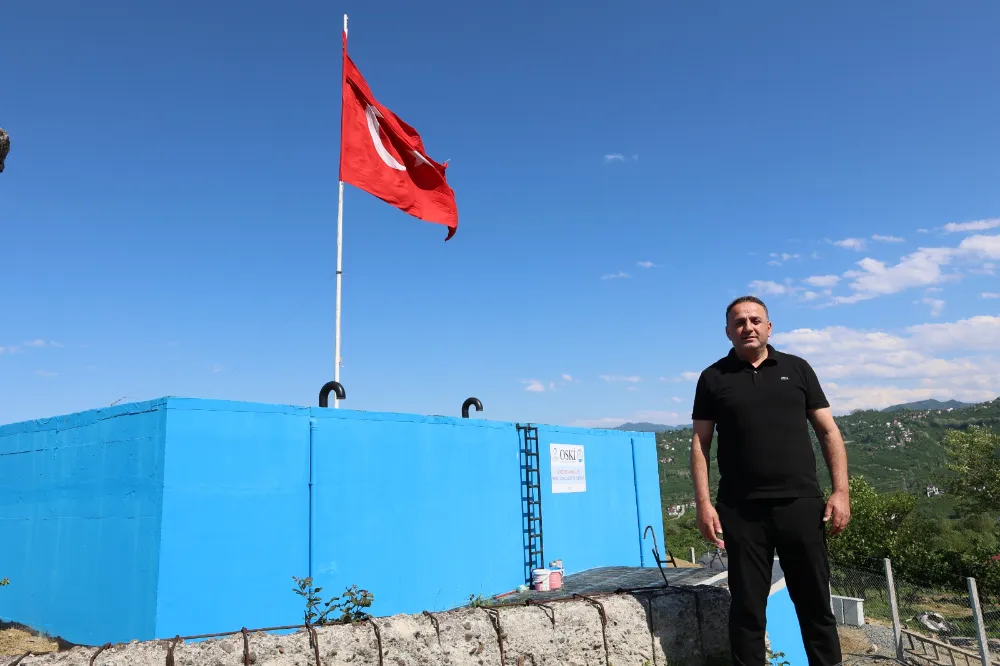 ALTINORDU İLÇESİ KÖKENLİ MAHALLESİ YENİ İÇME SUYU DEPOSUNA KAVUŞTU